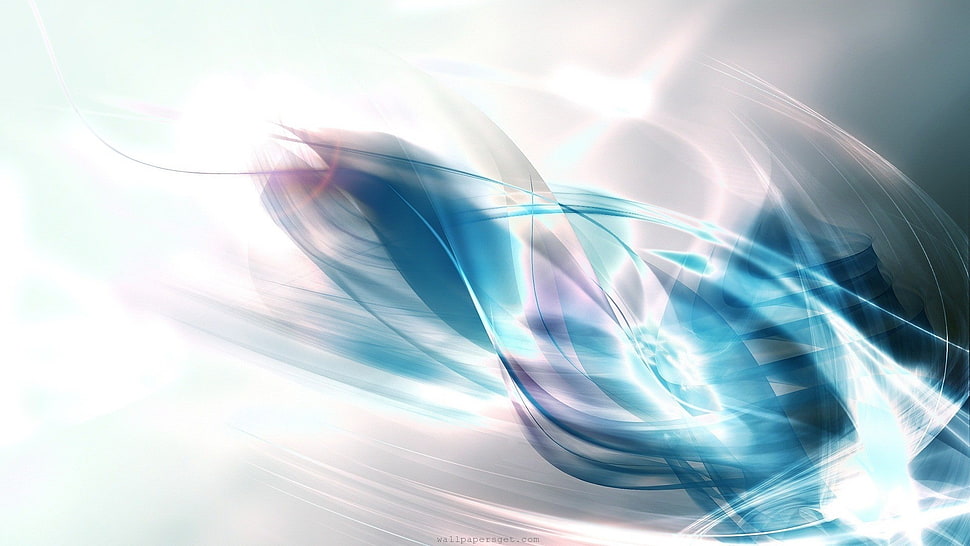 blue, white, and pink abstract digital wallpaper HD wallpaper