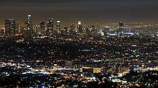 panoramic photo of high-rise buildings, city, cityscape, Los Angeles HD wallpaper