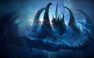 blue mountain digital wallpaper, Starcraft II, StarCraft, Kaldir HD wallpaper