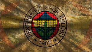 round black and red wooden board, Fenerbahçe, 1907, soccer clubs HD wallpaper