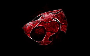 red panther logo, feline, logo, ThunderCats, Fractalius