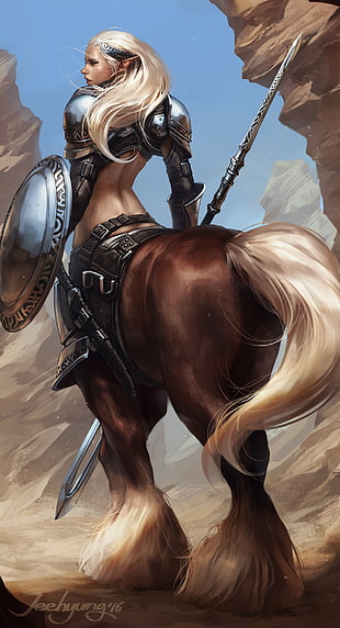 brown horse illustration HD wallpaper