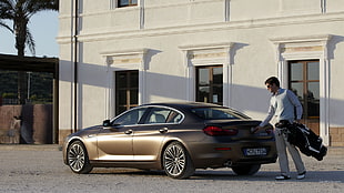 brown sedan, BMW 6, BMW, car, vehicle