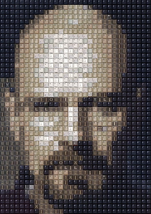 man's face graphic photo, men, actor, face, portrait HD wallpaper