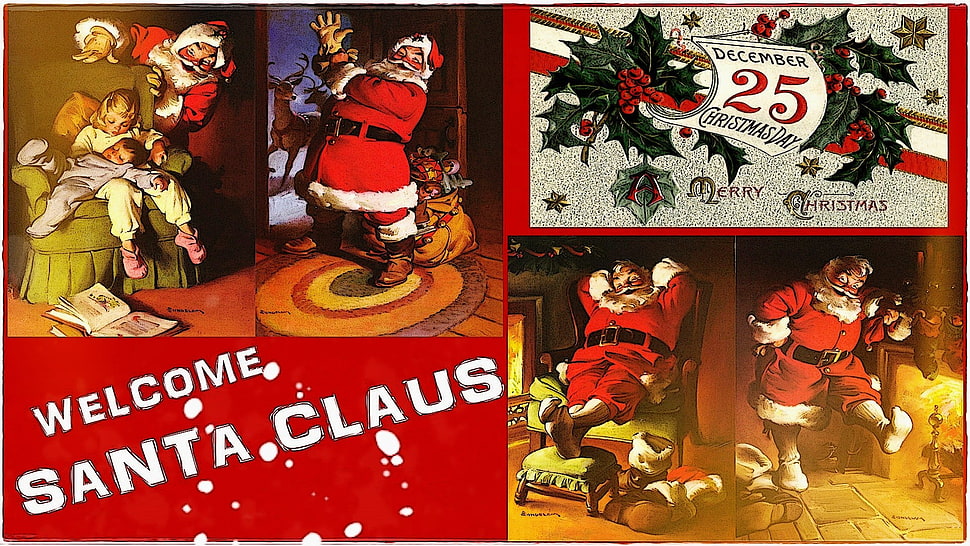 Santa Claus graphic, Santa Claus, Christmas HD wallpaper