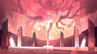 pink and black body organ fanart, Steven Universe, cartoon