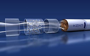 Kent air filter showing 3D image illustration