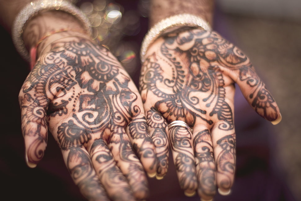 black hand tattoo HD wallpaper