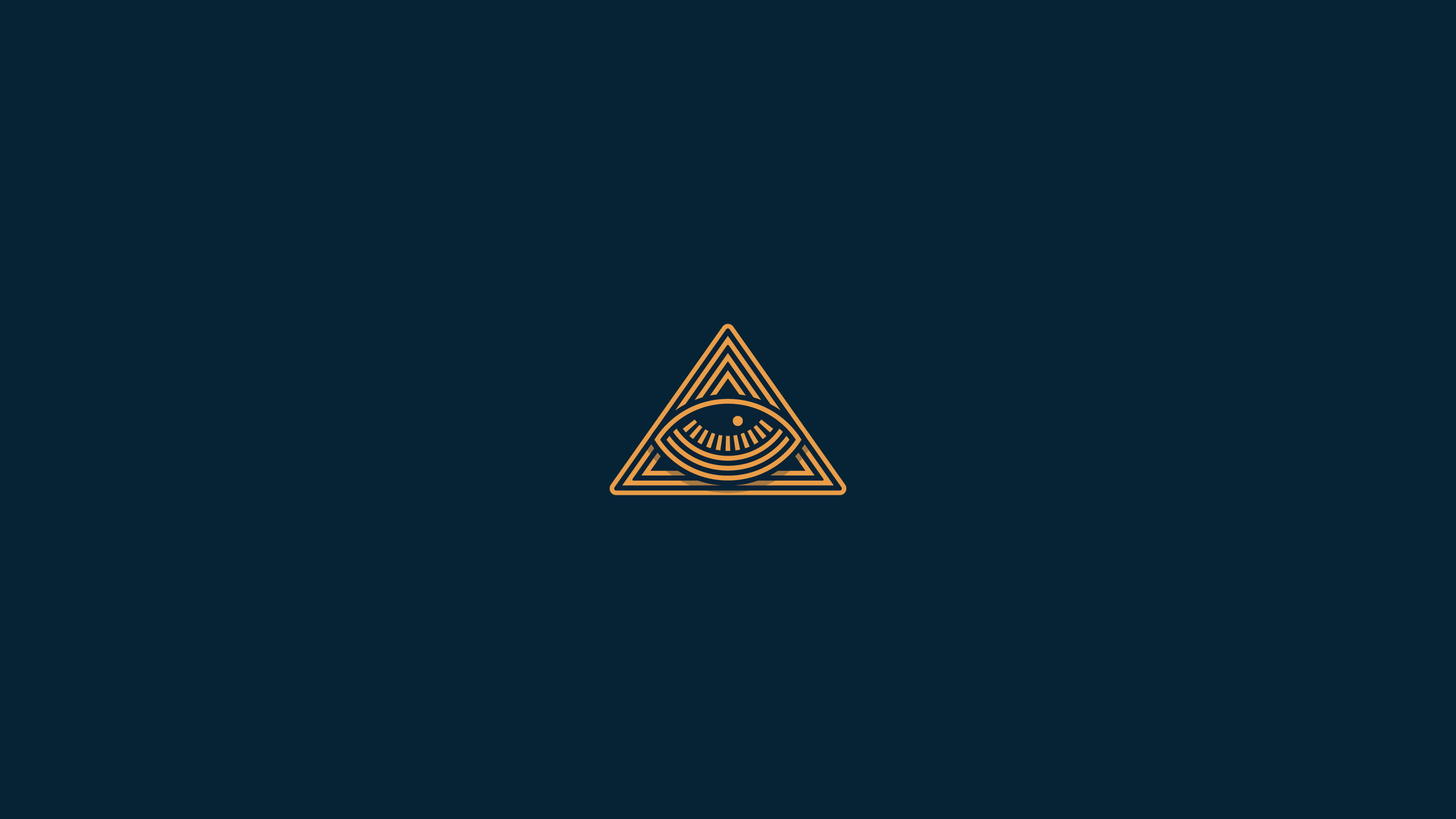 eye of providence wall paper, graphic design, blue background, Illuminati, pyramid