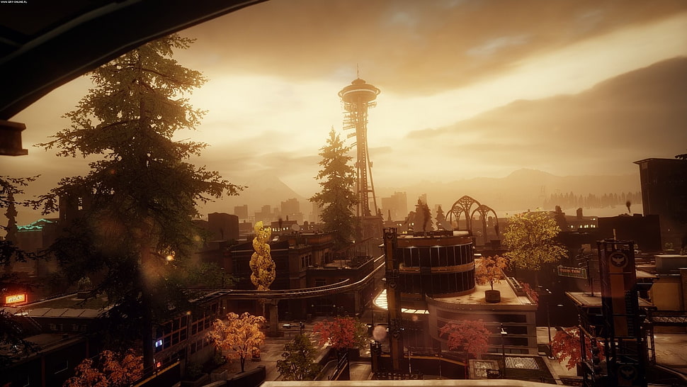 Space Needle tower, Infamous: Second Son, video games HD wallpaper