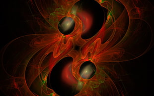 red and black nebula artwork