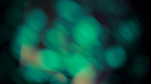blur image of green lights HD wallpaper