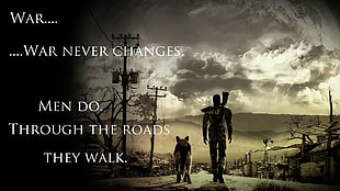 War quote poster, text, quote, Fallout, Fallout 4 HD wallpaper