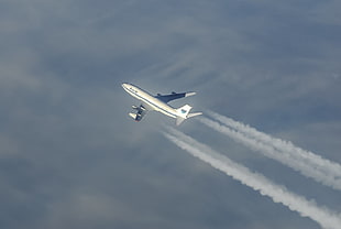 white and blue airliner, IL-86, aircraft, airplane