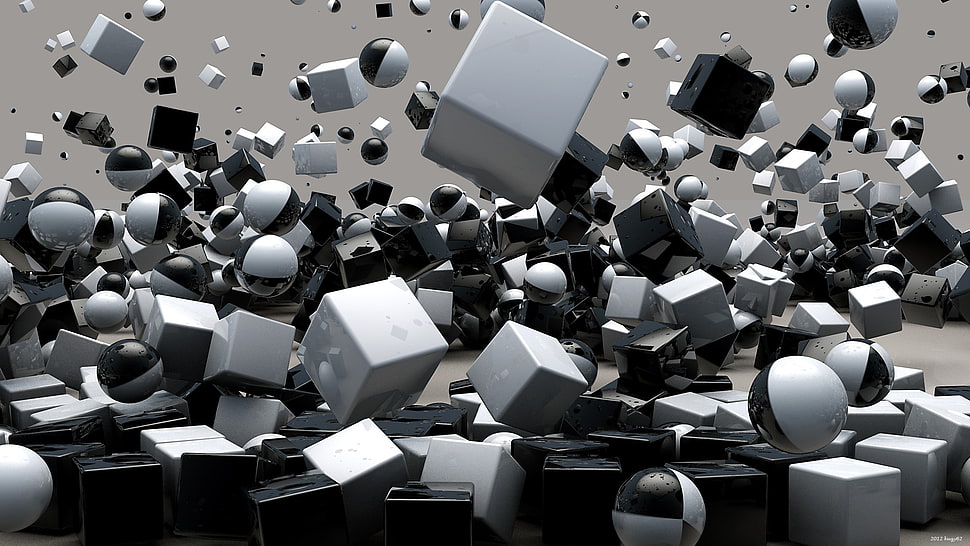 black and gray graphic design HD wallpaper