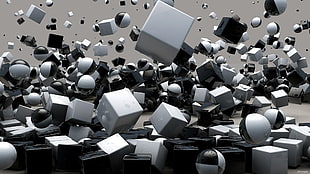 black and gray graphic design