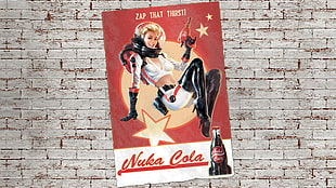 Nuka Cola Zap That Thirst poster, Fallout 4, Bethesda Softworks, Brotherhood of Steel, nuclear