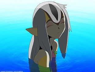 gray haired female anime figure