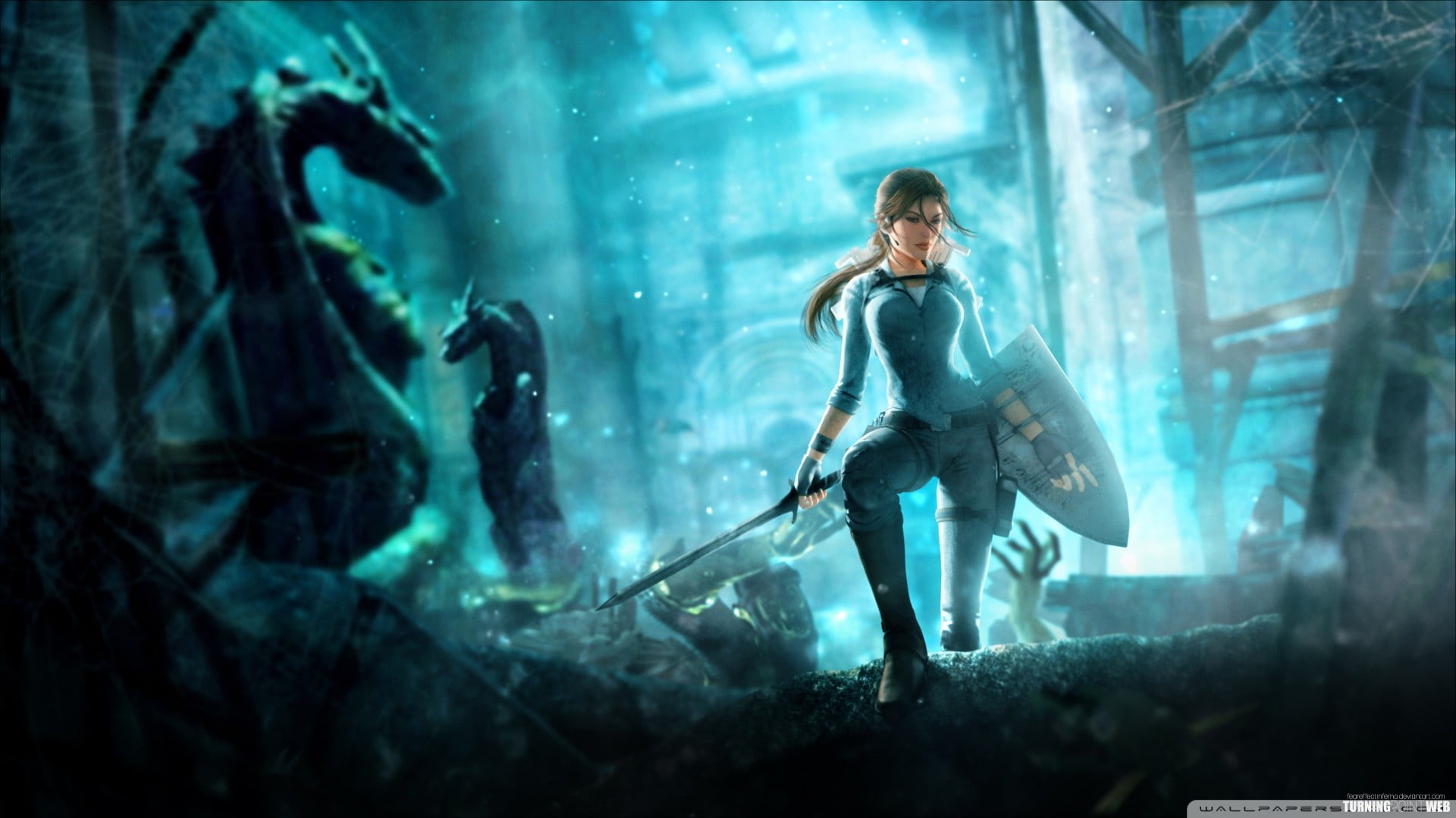game digital wallpaper, Tomb Raider