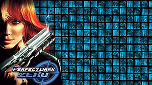 black and blue computer keyboard, video games, Perfect Dark HD wallpaper