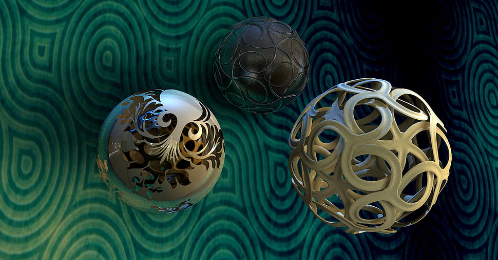 three round shape table decors HD wallpaper