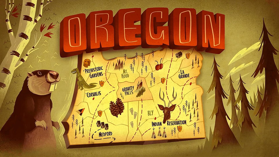 Oregon wallpaper, Gravity Falls HD wallpaper