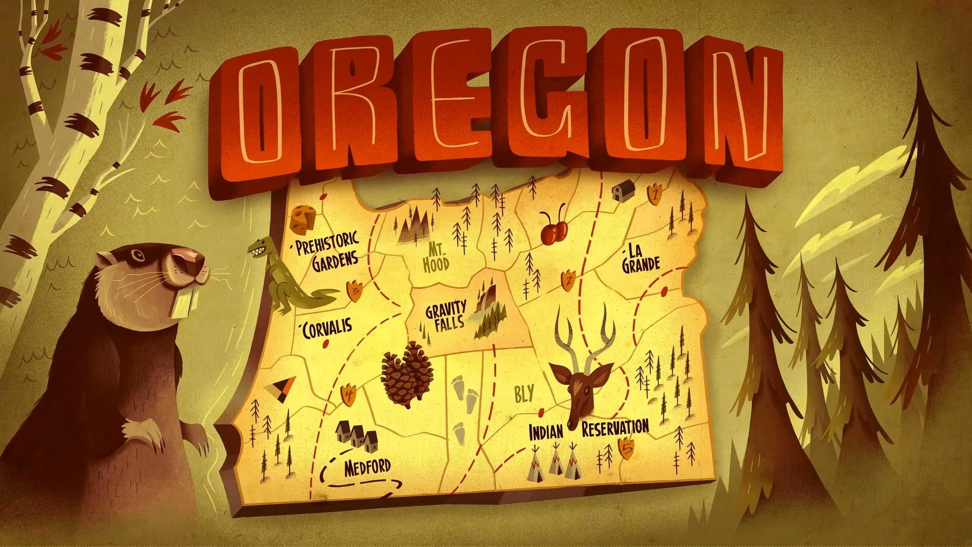 Oregon wallpaper, Gravity Falls