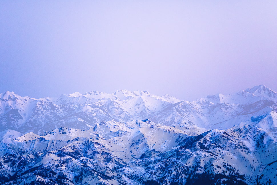 snow covered mountains, sun valley, idaho HD wallpaper