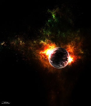 illustration of planet, space, planet, space art HD wallpaper