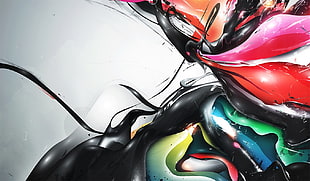 multicolored wallpaper, digital art, abstract, Rik Oostenbroek