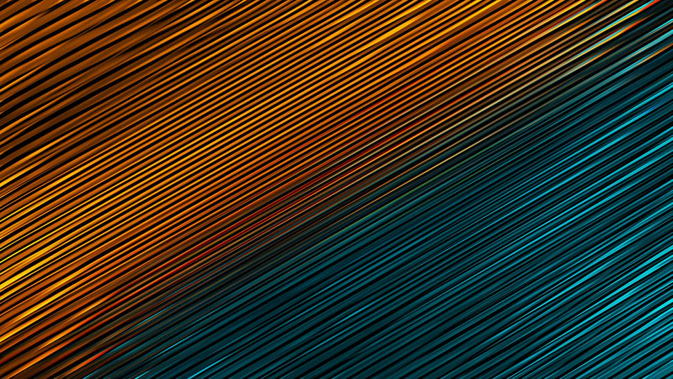 blue and orange digital wallpaper, lines, digital art, colorful, abstract HD wallpaper