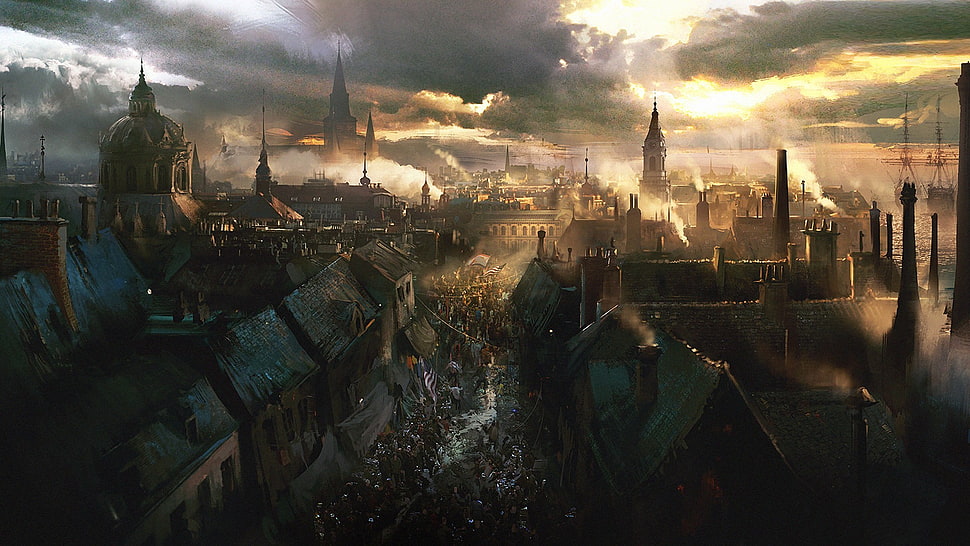 Assassin's Creed HD wallpapper, artwork, city HD wallpaper