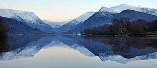 photography of mountains and body of water during daytime, snowdonia
