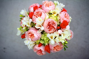 bouquet of pink and white flower