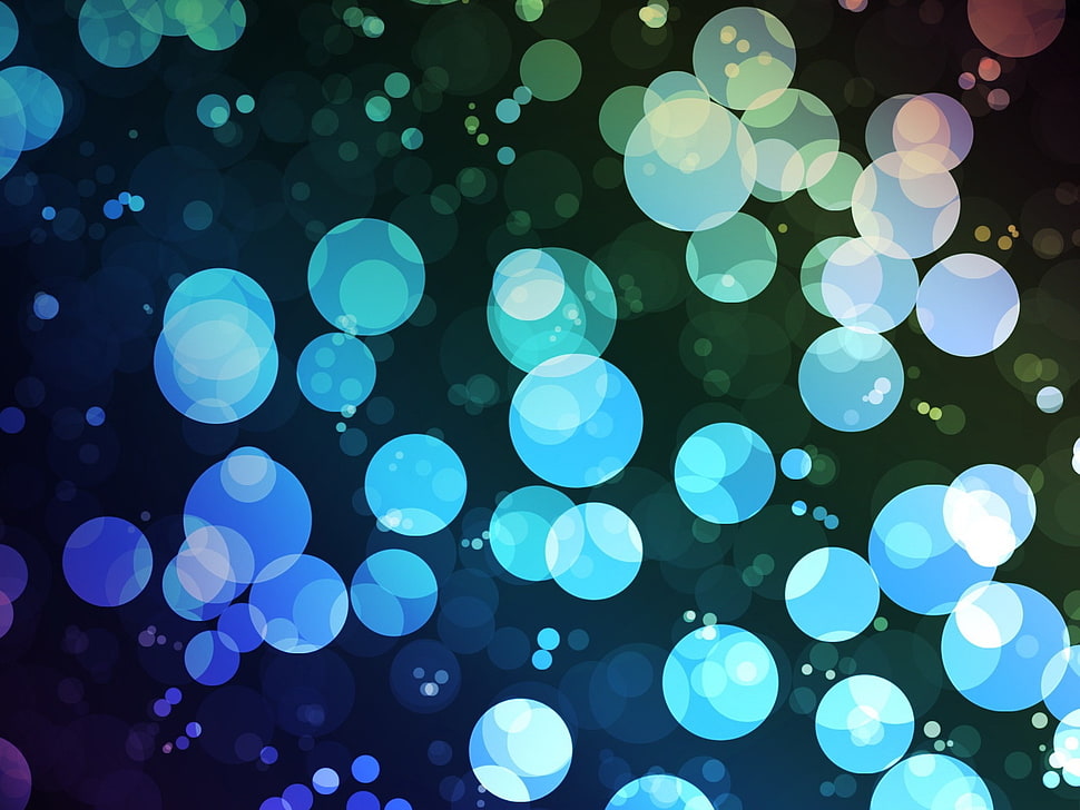 blue blurry light illustration HD wallpaper