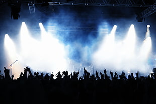 people gathered watching concert HD wallpaper