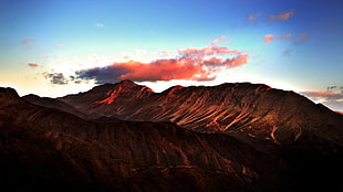 brown mountain, landscape, nature, mountains HD wallpaper