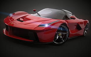 red Ferrari luxury car screenshot HD wallpaper