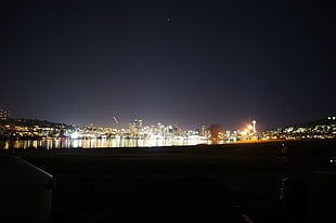 city scape, Seattle, night