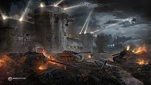 war illustration, World of Tanks, tank, war, World War II HD wallpaper