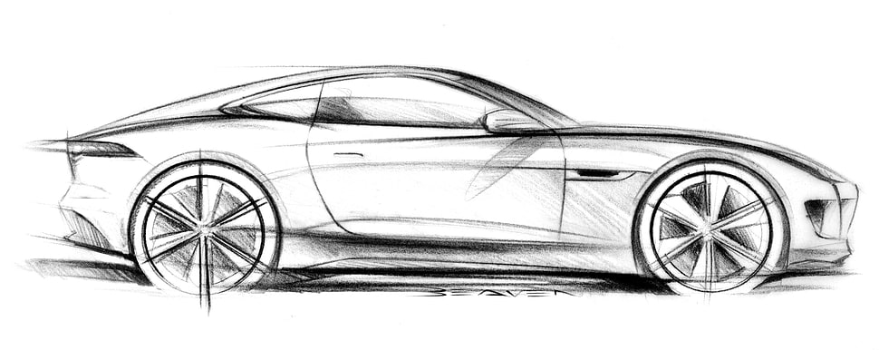black coupe illustration HD wallpaper