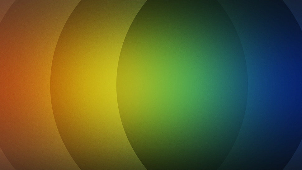 orange, yellow, green, and blue graphic artwork, abstract HD wallpaper