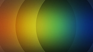 orange, yellow, green, and blue graphic artwork, abstract