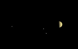 dark sky showing half moon