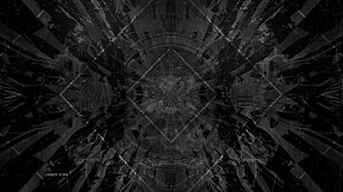 black and gray digital wallpaper, geometry, dark
