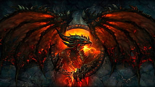 red dragon fan art HD wallpaper