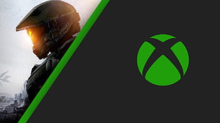 Xbox logo and Halo collage, Xbox, Xbox 360, green, gamers