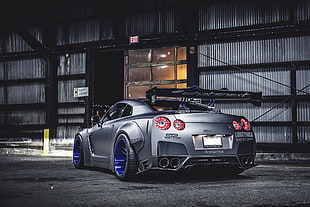 gray coupe, Nissan GT-R, modified, Nissan, car
