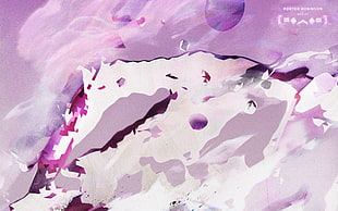 purple and white abstract painting, Porter Robinson, drawing, digital art