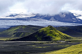 green and black mountain landscape photo, iceland HD wallpaper